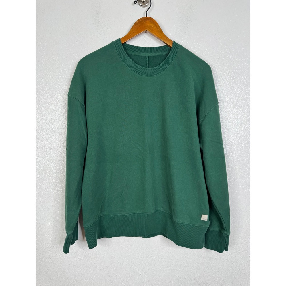 Vuori Restore Crewneck Sweatshirt Green Pullover Organic Cotton Womens Large - Picture 1 of 3